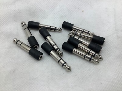 lot of  10 -6.3mm 1/4'' Male plug to 3.5mm 1/8'' Female Jack Stereo Audio Adapter