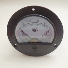 DC 0-50mA Round Analog Ammeter Panel AMP Current Meter Dia. 90mm Direct Connect