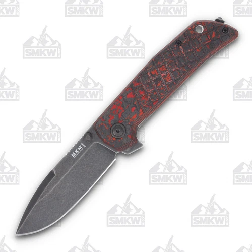 MKM Maximo SMKW Exclusive Dark Stonewash Drop Point M390 Lava Flow FatCarbon