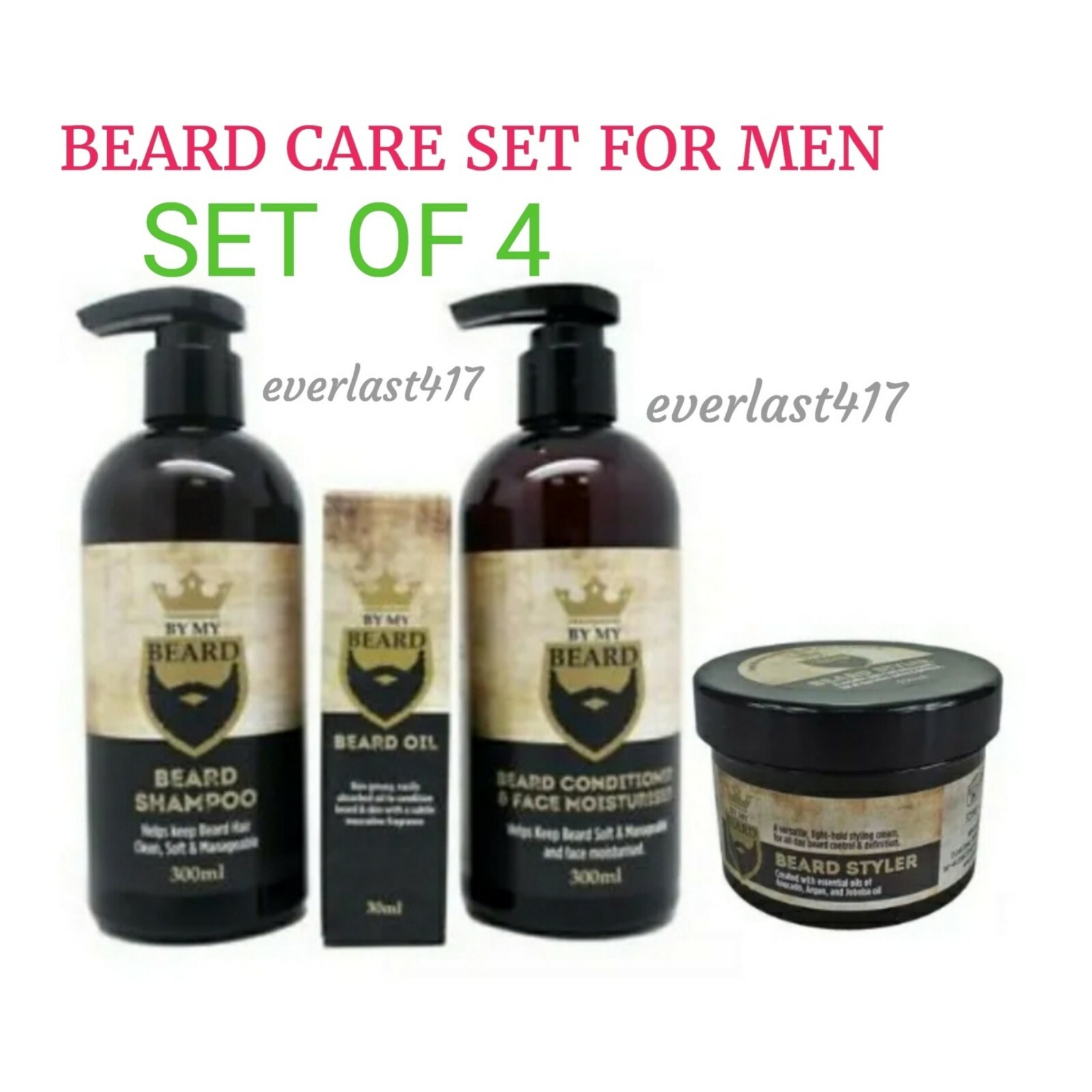 Beard Shampoo + CONDITIONER&FACE  MOISTURISER, BEARD STYLER Beard Oil, 1 OF EACH