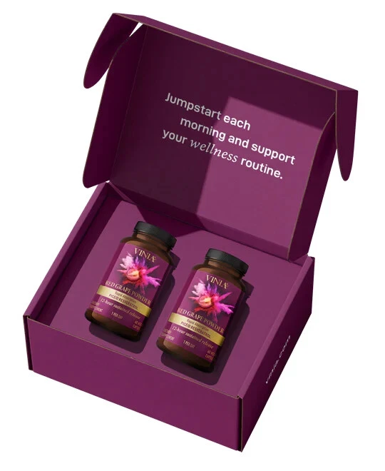 Vinia Red Grape Powder Rapid Absorbtion Piceid Resveratrol 30 Veggie Capsules - Image 4 of 4