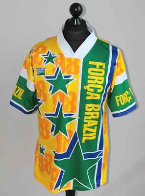 Vintage Fußballtrikot WM 1998 Brasilien Nationalmannschaft Größe L
