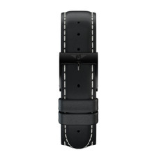 20mm BLACK/BLACK QUICK RELEASE FULL GRAIN LEATHER WATCH STRAP