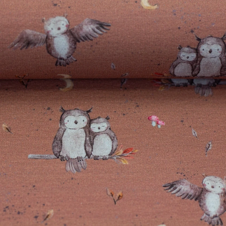 French Terry Eulen, rost - Bild 2 von 2