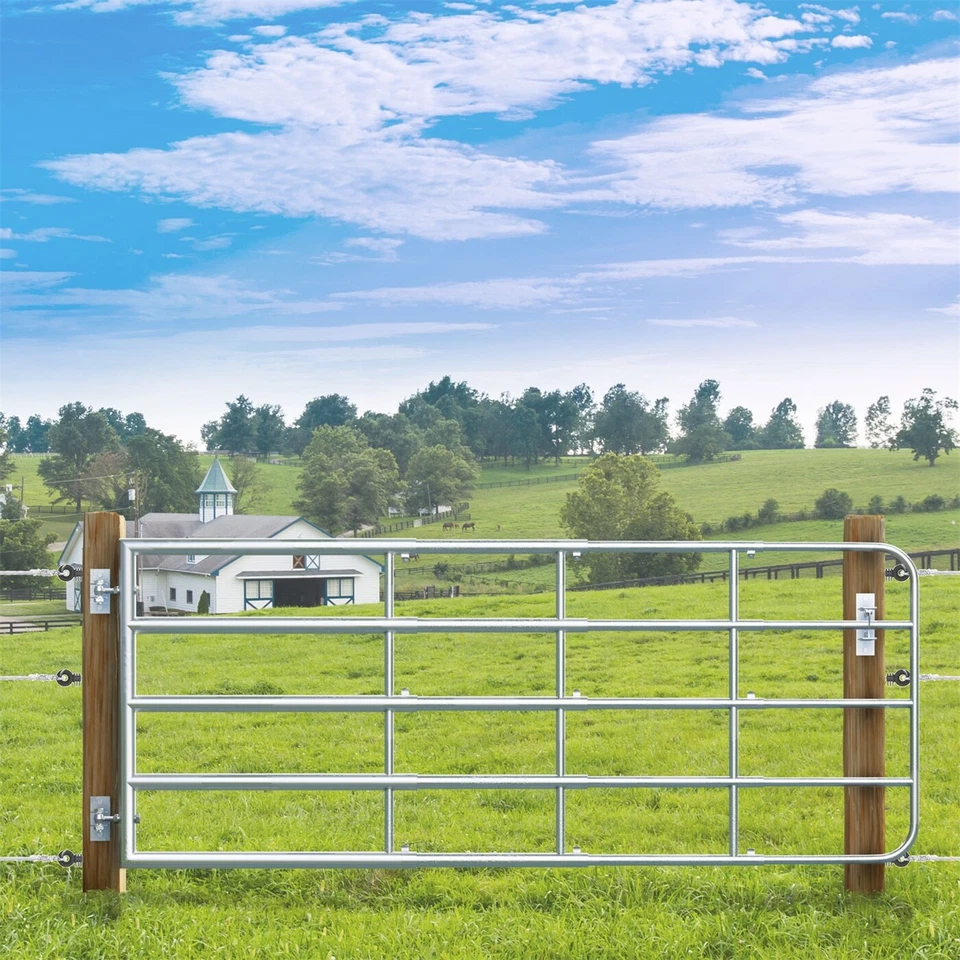 Weidetor VOSS.farming Weide Gatter Weidezaun 90cm Stahl Montageset Tor 1,15- 3m