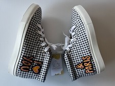Laurence Dacade White & Black Plaid I  3 High Top Sneakers, Size 11 (US) 41 (EU)