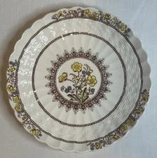 Vintage Copeland Spode Buttercup Saucer For Demitasse Cup-Brown Backstamp