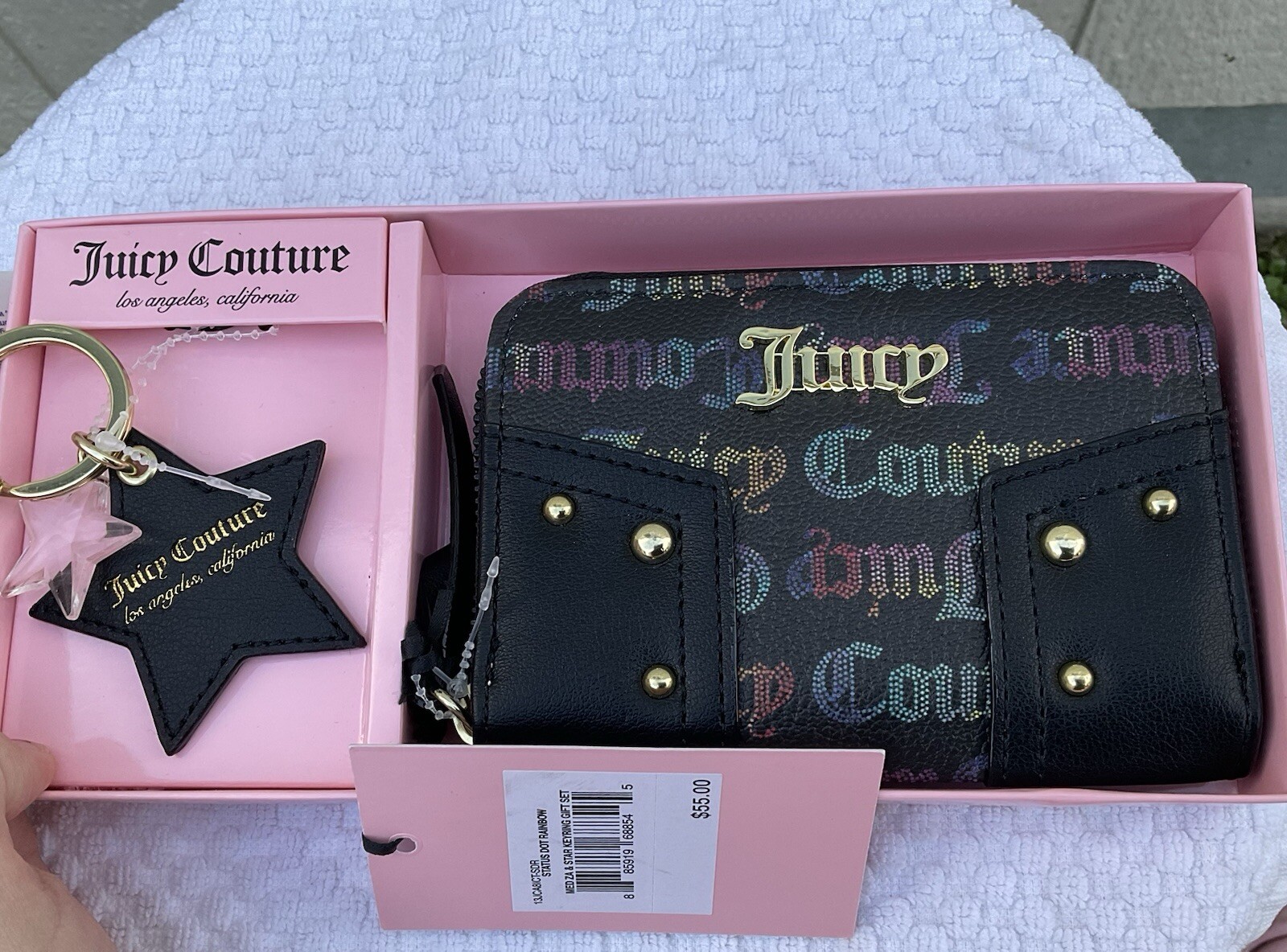 Juice Couture STATUS DOT RAINBOW WALLET & STAR Keyring Gift Set In Box NWT image 6