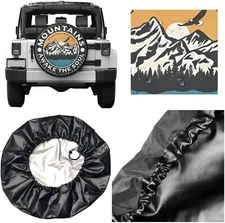 Mountains Awake The Soul Spare Tire Cover Waterproof Universal 17 In for 23"-33"