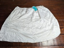 VANITY FAIR Half Slip Skirt SILKY SATIN White Lace USA VINTAGE 2XL NWT Yellowing
