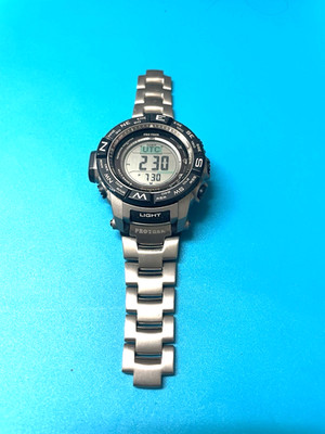 Casio Men's Pro Trek Atomic Solar Digital Watch PRW-3500T *MISSING END PIECE*