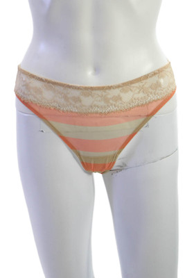 Andres Sarda Womens Striped Sheer Briefs NWT Orange Size XS