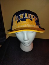 Milwaukee Brewers New Era Geniuine Merchandise Fitted Baseball Cap Size 8