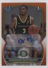 2022-23 Bowman U Chrome Orange Refractor 17/25 Keeshawn Barthelemy #17 Auto 0m4q