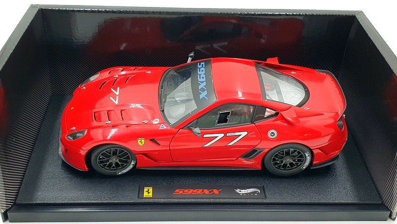 Hot Wheels Elite 1/18 Scale V7438 - Ferrari 599XX #77 - Red | eBay
