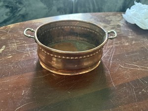 Copper & Brass vintage oval bowl