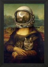 Moona Lisa Framed Wall Art Poster Print Picture