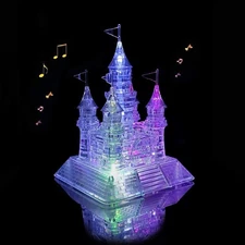 Coolplay 20 Songs Musical 3D Crystal Castle Puzzle for Adults Brain Teaser Light