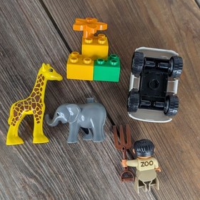 Lego Duplo 6136 My First Zoo Zookeeper Animals Elephant Giraffe MISSING 2 pieces