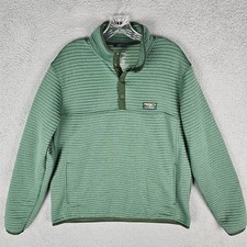 L.L. Bean Airlight Knit Sweatshirt Mens Large Slightly Fitted 1/4 Snap 506874