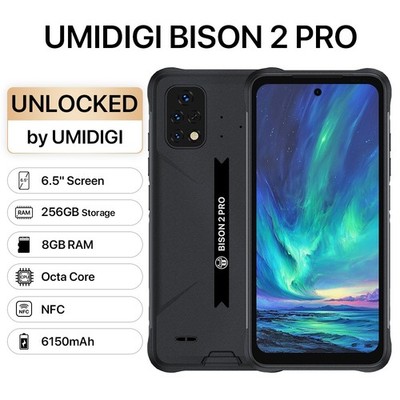 UMIDIGI BISON 2/2 Pro 128GB/256GB Dual SIM 48MP Unlocked NFC Rugged Smartphone