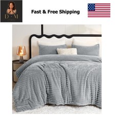 Fluffy King Size Comforter Set - Super Soft F...