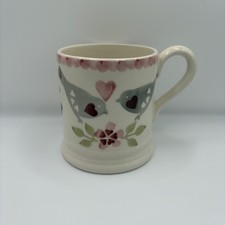 Emma Bridgewater Love Birds Half Pint Mug Brand New Hearts Flowers Spongeware