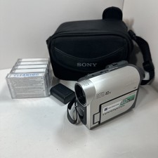 Sony DCR-HC38 MiniDV Camcorder 40x Zoom Works With 2 batteries, Tapes, Bag A