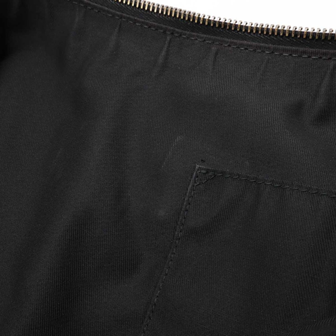 GUCCI GG Canvas Shoulder Bag Crossbody Black Leather Silver Hardware Used thumbnail 7