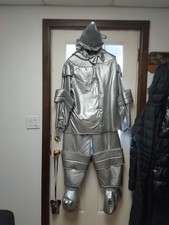 GU Vintage Adult Unisex O/S Wizard Of Oz Tin Man Costume Silver Jacket Pants