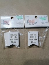 Wedding Bell Send Off Tags Ring The Bell To Wish Them Well White Gold 48ct New