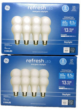 Lot 16 GE LED Light Bulb refresh 8.5W 60W A19 44937 Daylight 800 Lum NEW