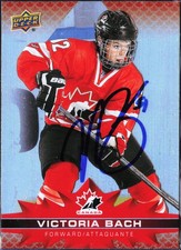 VICTORIA BACH - 2021-22 Tim Hortons - Team Canada Women Signed in Person Auto
