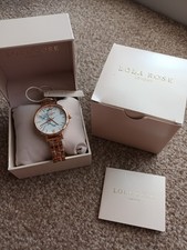 Womens Lola Rose Watch New Gold Colour White Howlite Face 'Calming' Full Working