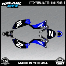 Graphics Kit for Yamaha TTR 110 (2008-2023) TTR110 Lightning Series - Blue