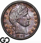 1902-S Barber Quarter *Key Date San Francisco* Choice AU++ Color Album Toner!