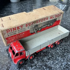 Dinky Supertoys 501 Foden 8 wheel Lorry Wagon Red/brown, Original, Vintage, Box