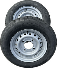 155R13 84N trailer tyres Wheels 4 Stud 5.5" PCD 95.5mm centre x2