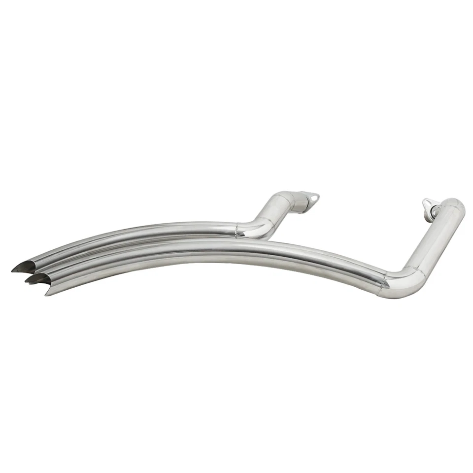 Sistema de tubo de escape cromado para Honda Shadow Shadow Spirit ACE Aero VT750 VT400 Foto 3 de 4