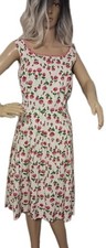 Talbots Pink Floral Ruffled Sun Dress