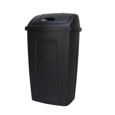 Mainstays Kitchen Trash Can, 13 Gallon Plastic Garbage Bin with Swing Top Lid