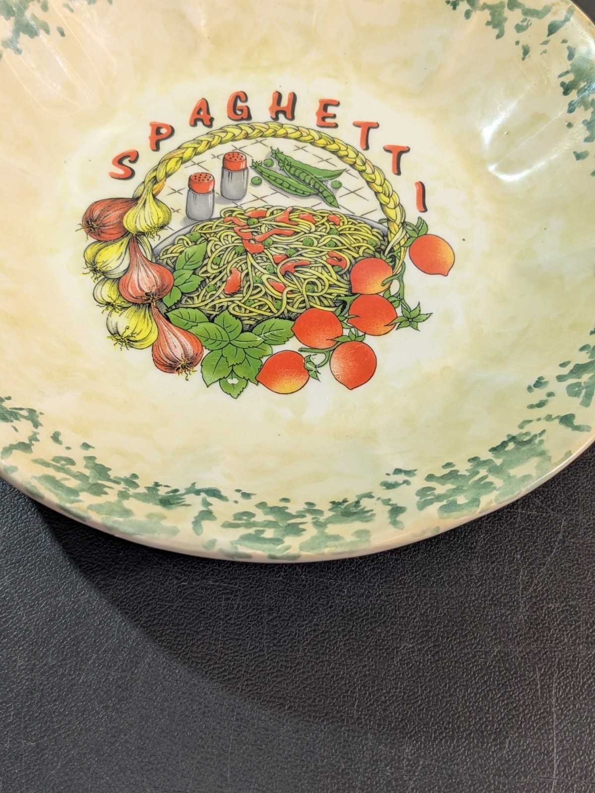 Himark 8” Spaghetti Ceramic Pasta Bowl Made In Italy Replacement Bowl 