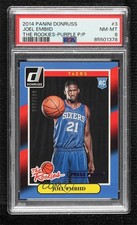 2014 Panini Donruss The Rookies Press Proof Purple /199 Joel Embiid PSA 8 10xc