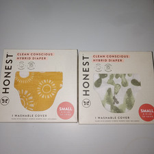 Honest Hybrid Diaper Clean Conscious 2 NIP Sz S 8-15 lbs. Washable Covers