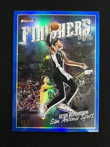 2025-26 Topps Finest Victor Wembanyama Finishers Blue Refractor /99