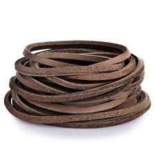 3mm Flat Genuine Leather Cord Lace Strip Cod Braiding String, 5 Yards