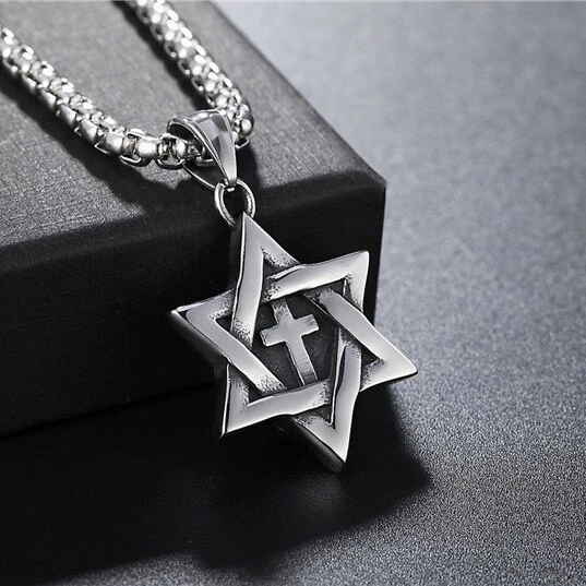 Jewish star cross necklace online
