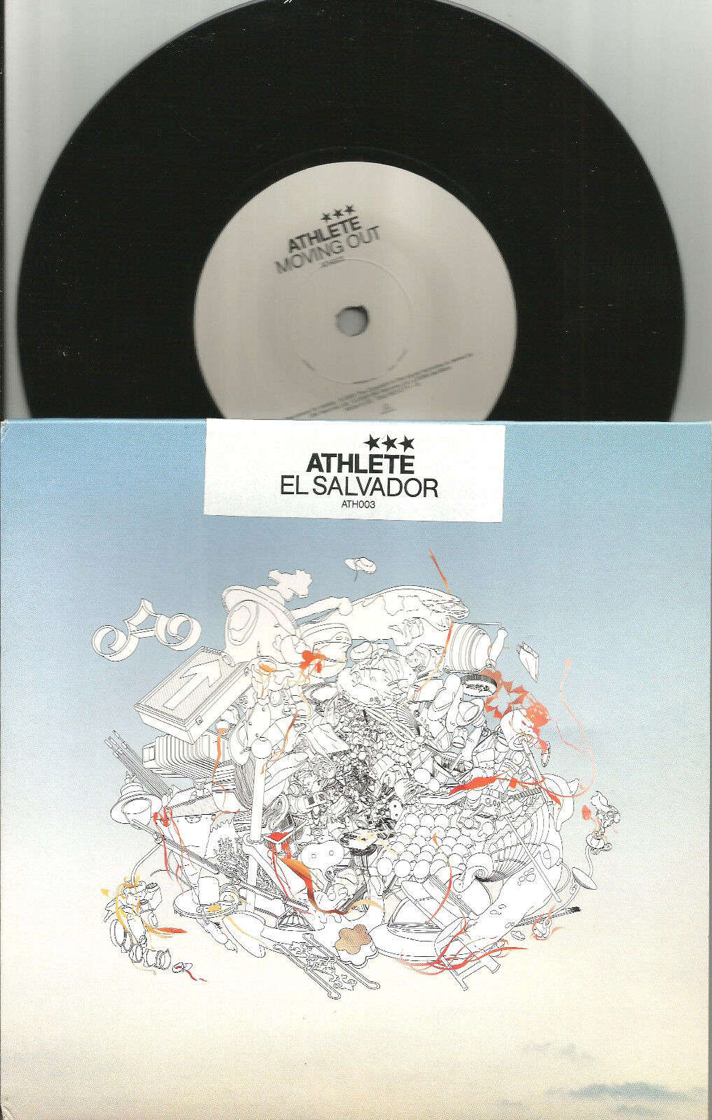 ATHLETE El Salvador w/ UNRELEASED TRK UK 7 INCH Vinyl 2007 USA Seller MINT