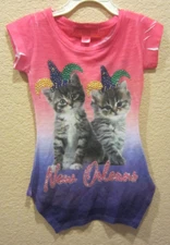 Desiree Collection Shirt Youth T-Shirt New Orleans Size XS Tabby Kittens Tee Top