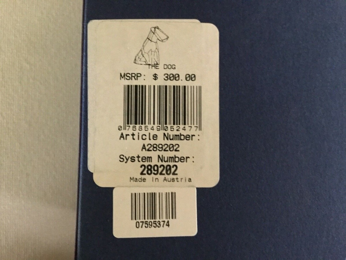 SWAROVSKI Silver Crystal THE DOG Symbols Figurine 289202 w Box